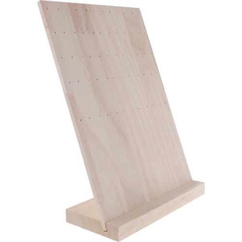 Natural Wood Jewelry Display Holder Stand Earrings Storage Hanging Rack for Shop Room Counter Earrings Display