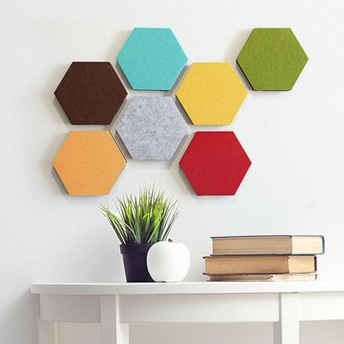 DIY Hexagon Felt Self-adhesive Wall Sticker Photo Background Board Self-adhesive Wall Sticker Office Home Room Decoration