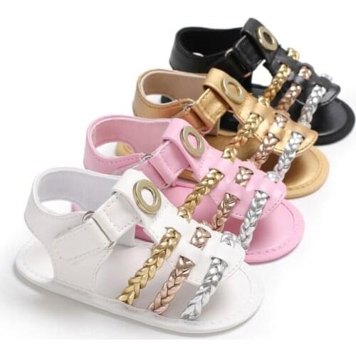 PU Sandals Summer Baby Shoes Fashion Cute Sandals Girls Beach Shoes Newborn Baby Girl Sandals