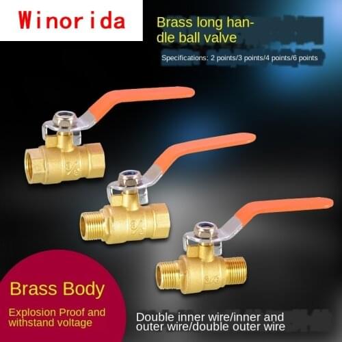 1/4 IN 3/8 IN 1/2 IN 3/4 IN Ball Valve Switch Thickened Full Copper Ball Valve Long Handle Valve