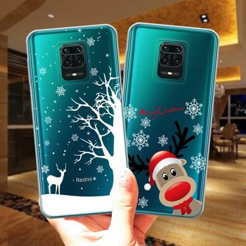 Cartoon Cute Elk Merry Christmas Silicone Phone Case For Xiaomi Mi A1 A2 Redmi 5 Plus Note 9 10 8 7 4 4X 5 6 Pro Soft Cover
