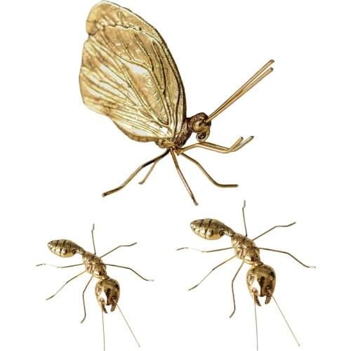 Alloy Bugs Insects Sculpture Ornament Garden Yard Lawn Home Decorations Gift