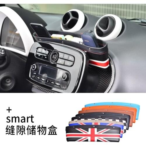 High-quality PU car seat gap storage and sorting storage box, car storage box For Mercedes Smart fortwo forfour 2009-2020