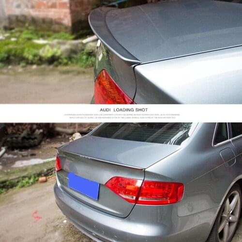 Rear Wing Spoiler For Audi A4 B8 High Quality ABS Material Color Rear Wing 08-12 Rear Lip Rear Spoiler Four-door Coupe Tail Fin