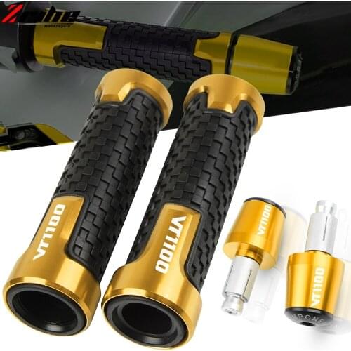 Motorcycle Handlebar Grips Ends 7/8" 22mm Handle Bar Grip End Cap Plugs For Honda VT1100 VT1100CSPIRIT VT1100C2S ABRE 1997-2007