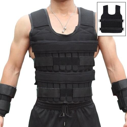 Exercise Loading Weight Vest Boxing Running Sling Training Workout Fitness Adjustable Waistcoat Jacket Sand Clothing X468D