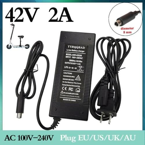 1pc best price 42 V 2A Electric Bird VESPA Charger Lima-s Scooter Xiaomi Mijia M365 Accessories Ninebot Es1 Es2 Battery Charger