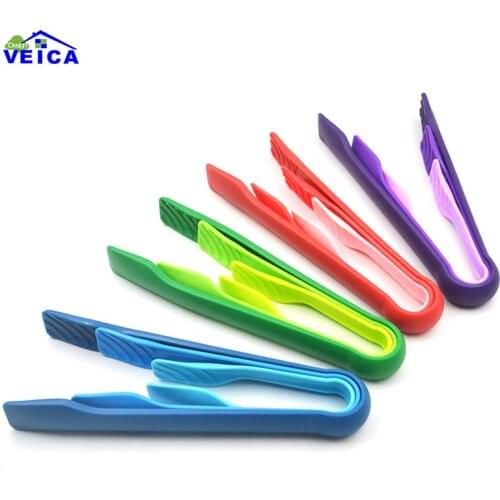 3Pcs/Set Kitchen Bakeware Mini Handheld Kitchen Supplies Plastic Bread Clamp BBQ Tong Barbecue Clip Food Salad Tongs Bag Clips