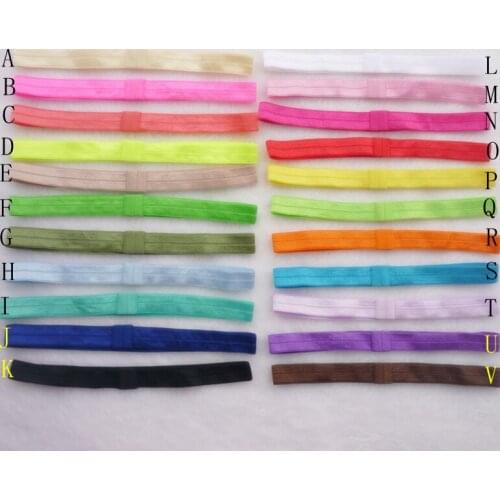 330 pcs/lot, FOE Elastic Headbands , Fold Over Elastic Headband