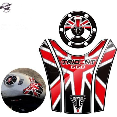 3D Motorcycle Fuel Gas Cap Sticker Tank Pad Protector Case for Triumph Trident 660 2021