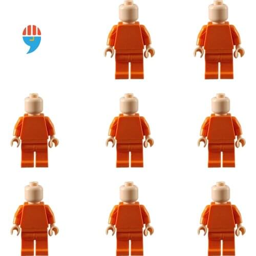 8PCS Police and Firemen DIY Model Figures Doll Enlighten Building Blocks Brick Bulk Compatible with City Street View Kids Toys