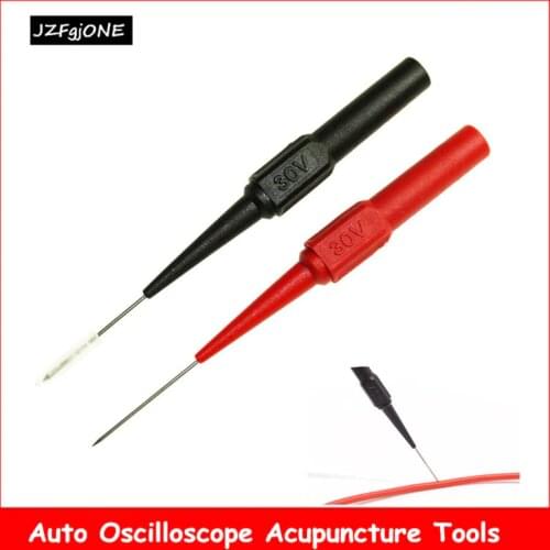 2pcs/set Auto Oscilloscope Acupuncture Tools Car Multimeter Test Lead Extention Back Piercing Needle Tip Probes Diagnostic Tools