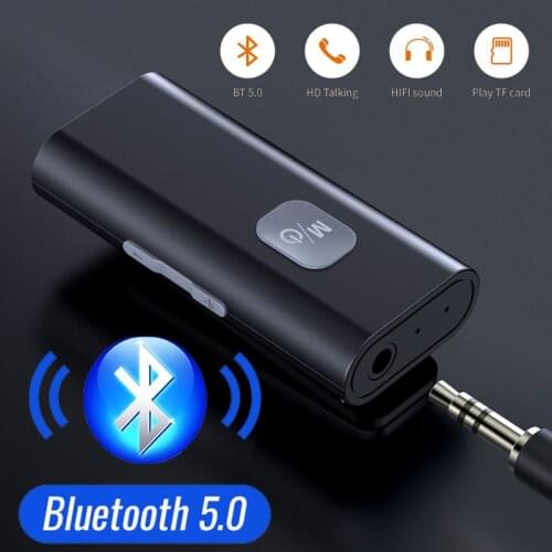 Bluetooth 5.0 Receiver Wireless Audio Receiver for Car Headphone Speaker Music 3.5mm AUX Adapter Bluetooth Connection Converter
