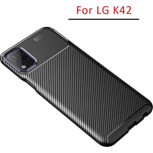 Case for lg k42 bumper cover on lgk42 k 42 42k lg42k 6.6 protective phone coque back bag silicone matte soft tpu business shell