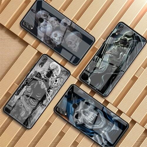 Horror Skull Tempered Glass Phone Case For Huawei P20 P30 lite P20 P30 PRO MATE20 lite MATE20PRO Honor 10