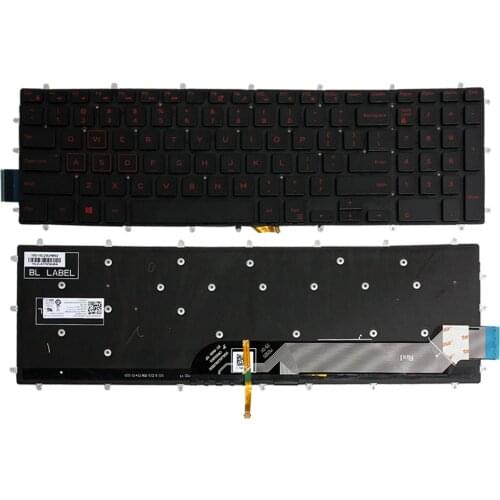 For Dell PK131QP1B00 NSK-EC1BC 01 03R0JR US W/ Backlit Keyboard Red Letters