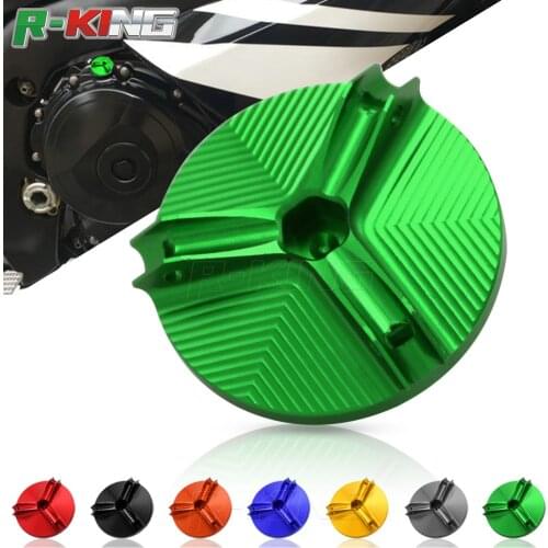 For Kawasaki Z900 Z 900 2017-2018 Motorcycle CNC Aluminum Engine Oil Cup Cover Oil Filler Drain Plug Sump Nut Cap