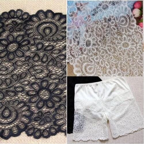 22cm Black White Elastic Lace Fabric French Hollow Underwear Diy Crafts Sewing Suppies Decoration Accessories For Garments 1yadd