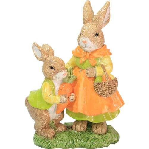 Easter Bunny Decoration Home Bunny Decoration Resin Bunny Ornament Simulated Rabbit Bedroom Room Desktop Window Decoration