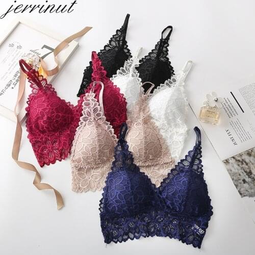 Jerrinut Bras For Women Underwear Push Up Bralette Sexy Iace Brassiere BH Wireless Bra Gorge Femme Brassiere Lingerie Top Bra