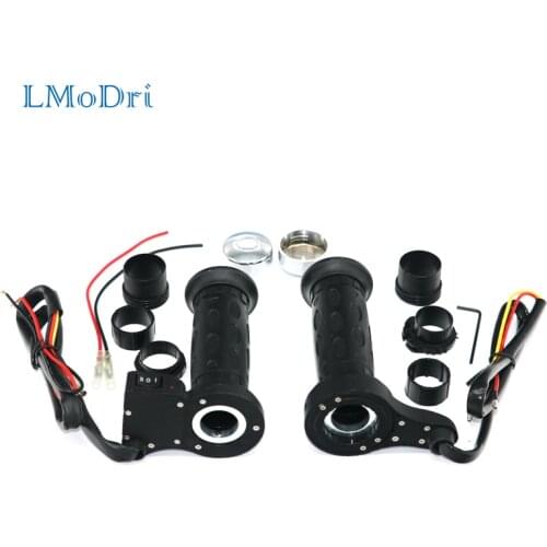 LMODRI Free Shipping 1 Pair Motorcycle Electric Heated Grip Modification Parts Hot Hand Grip 7/8" 22mm Handlebar Warmer