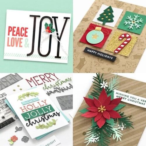 Christmas Leaf Metal Cutting Dies Stencils for DIY Scrapbooking photo album Decorative Embossing Paper Cards