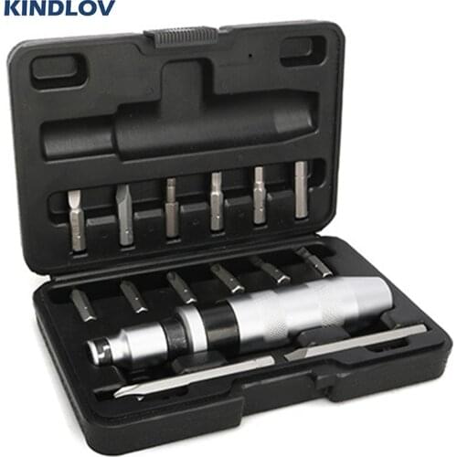 KINDLOV Impact Screwdriver Bits Set 15Pcs S2 Alloy Steel Hexagon Phillips Slotted Heavy Duty Shock Screw Kits Repair Hand Tools