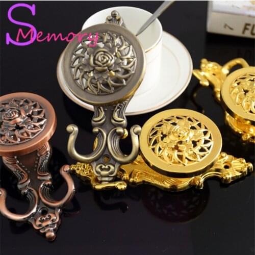 Rose bloom Curtain Tie Back Tieback Holders Wall Hooks Hanger Home Decor