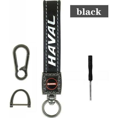 New Fashion Leather car keychain with 360 degree rotating rings for haval f7 h6 f7x h2 h3 h5 h7 h8 h9 m4 h6 2020 h9 2021 Car