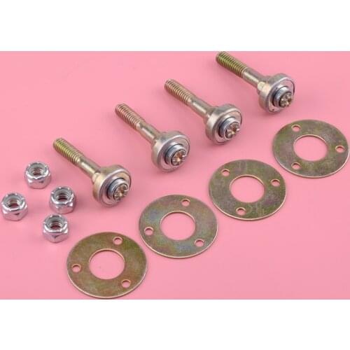 Silver 4 Set of M8x55mm Furniture Rocking Chair Bearing Connecting Piece Screws Bolts Kits Accessories