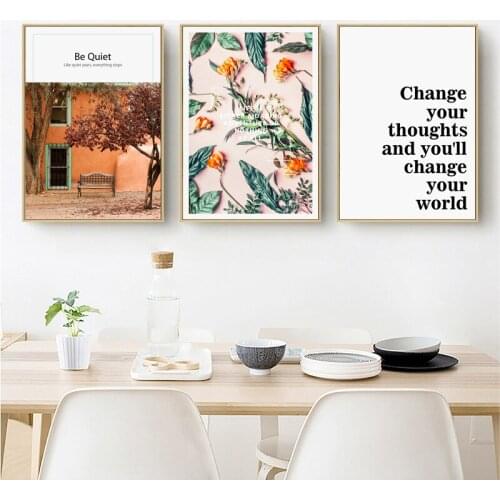 Northern European Landscape Flower Warm Room Hotel Apartment Canvas Painting on the Wall posters Spray-printing picture