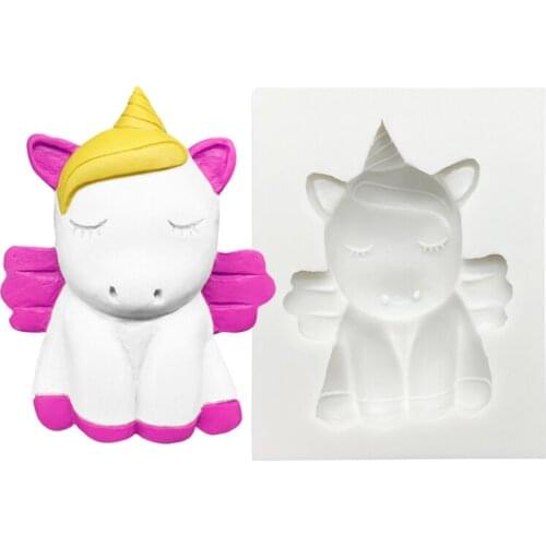 Unicorn Silicone Sugarcraft Mold Resin Tools Cupcake Baking Mould Fondant Cake Decorating Tools