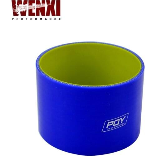 Blue&yellow 4" 102mm Straight Silicone Intercooler Turbo Intake Pipe Coupler Hose WX-SH0040-QY