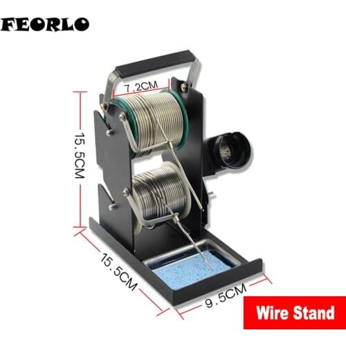 FEORLO Solder Wire Rack Line Seat Tin Support Tin Wire Welding Wire Bracket Multifunctiona Double-Layer Soldering Iron Stand