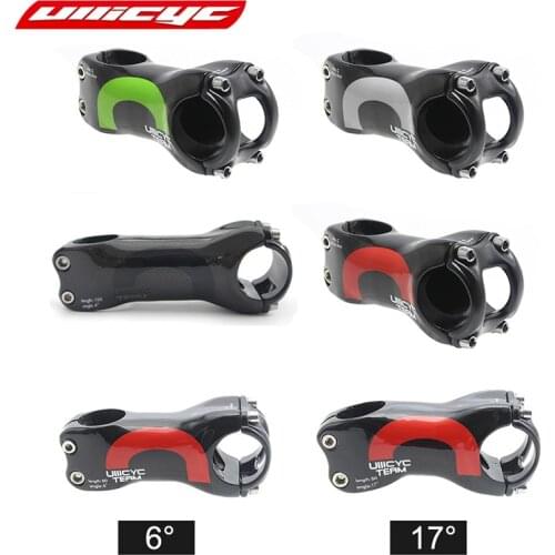 ULLICYC Ultra light UD Full carbon 6/17 Degrees Bicycle stem Mountain/Road bike Stem handlebar MTB Parts 31.8*70-120mm