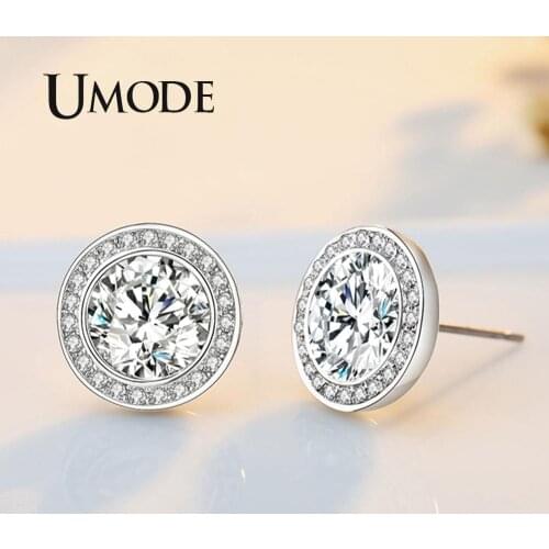 UMODE Simple Girls Kids Cute Zirconia Stud Earrings Ear Studs Gifts for Women Jewellery bijoux enfant boucle d oreille UE0454