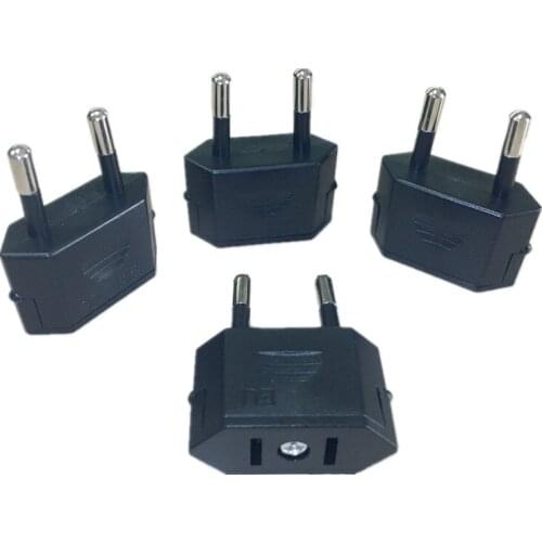 Supply Universal Black European 2pins Copper Converter plug 250V 3A AC electrical power US to EU adapter plug (semi-insulator)