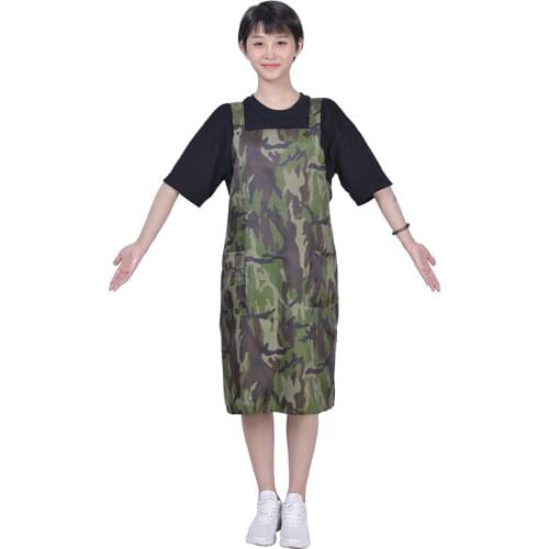 High Quality Waterproof Camouflage Apron For Hairdresser Gown Working Uniform Cafe Apron Anti Dust Outdoor Cloth Hair Apron