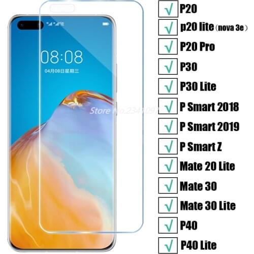 Tempered Glass For Huawei Mate 30 Pro P20 P30 P40 Lite Screen Protector Mate20 Mate30 Y6 2019 P 40 Smart 2018 Z 20 Protect Nova
