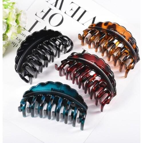 Simple Fashion Lady Plastic Hair Claw Clips For Women Hair Clamp Barrette Crab Hairpins Hair Accessories