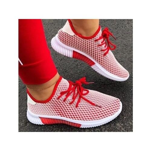 Big Size 35-43 New Style Womens Mesh Casual Shoes Large Size Lightweight Womens Casual Sneakers Flying Woven Ladies Shoes