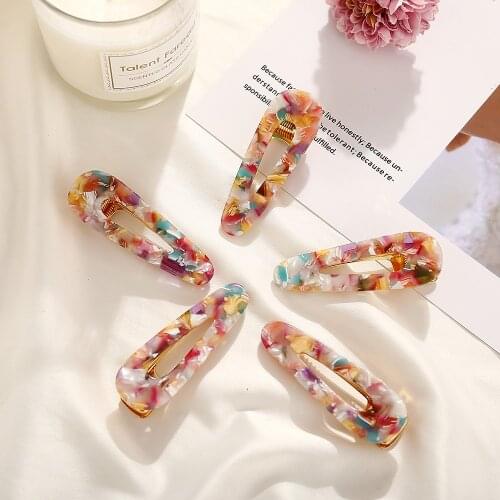 MAA-OE 2019 Fashion Simple Color Mixing Hair Clips For Women Girls New Korea Hairpins Set Female Hairwear Jewelry Accessories