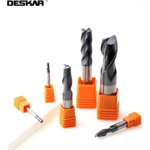 1PC DESKAR 1x50L 1.5x50L 2x50L 3x50L 3.03x50L Endmills 2F 4F Milling Cutter Tools CNC Lathe Cutting Flat Mills