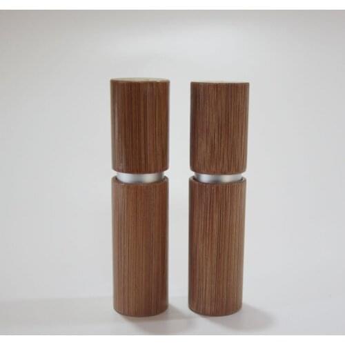 10pcs/lot Lipstick Tube 4g Gold Silver Bamboo Top Grade Lip Balm Sub Package DIY Empty High-end Bamboo Lipstick Tube Container