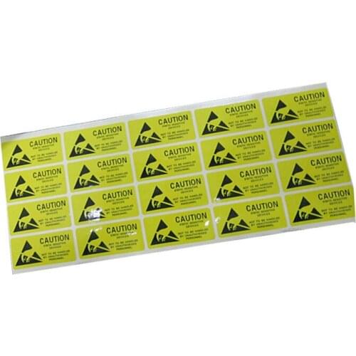 1000Pcs CAUTION Sticker Adhesive Label ESD Static Sensitive 55mm*25mm