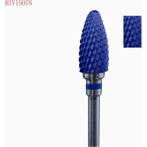 2Pcs/Lot Bullet Shape- Cross Cut - Blue Zirconia Ceramic Dental Lab Burs - ISO 272 (M) 3501.060