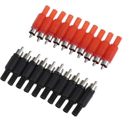 20PCS Solder RCA Plug Male Audio Video Adapter Connector Professional