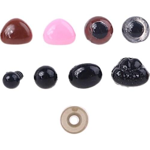 48pcs/set DIY Multicolor Triangle Nose Round Safety Eyes with Washers for Bear F3ME