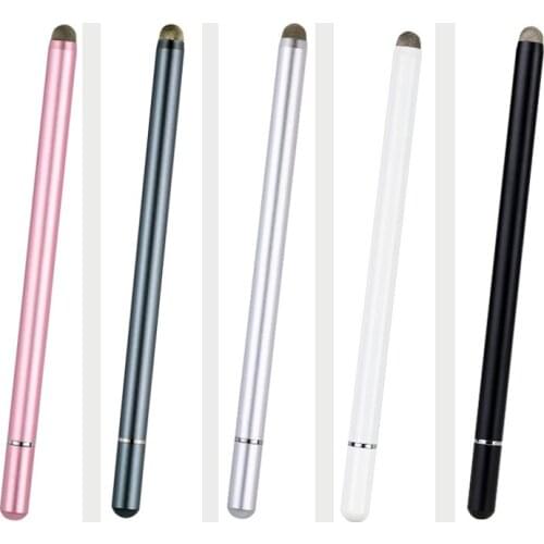 50pcs/lot 2in1 Cloth Head Disc Handwriting Capacitive Pen Suitable For Mobile Phone Tablet Magnetic Dual-use Stylus Custom Logo