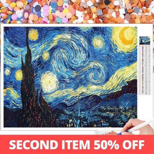 Diamond Painting Landscape Fantasy Van Gogh Full Square 5D DIY Cross Stitch Kit Embroidery Home Decoration Mosaic Rhinestone